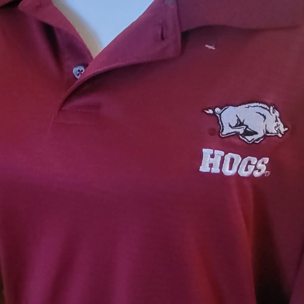 Arkansas Razorback Men's Polo Shirt with the Razorback Hog Logo Size: 2XL